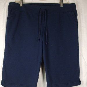 Omgirl Women's Drawstring Yoga Gym Navy Shorts 13” Size Large